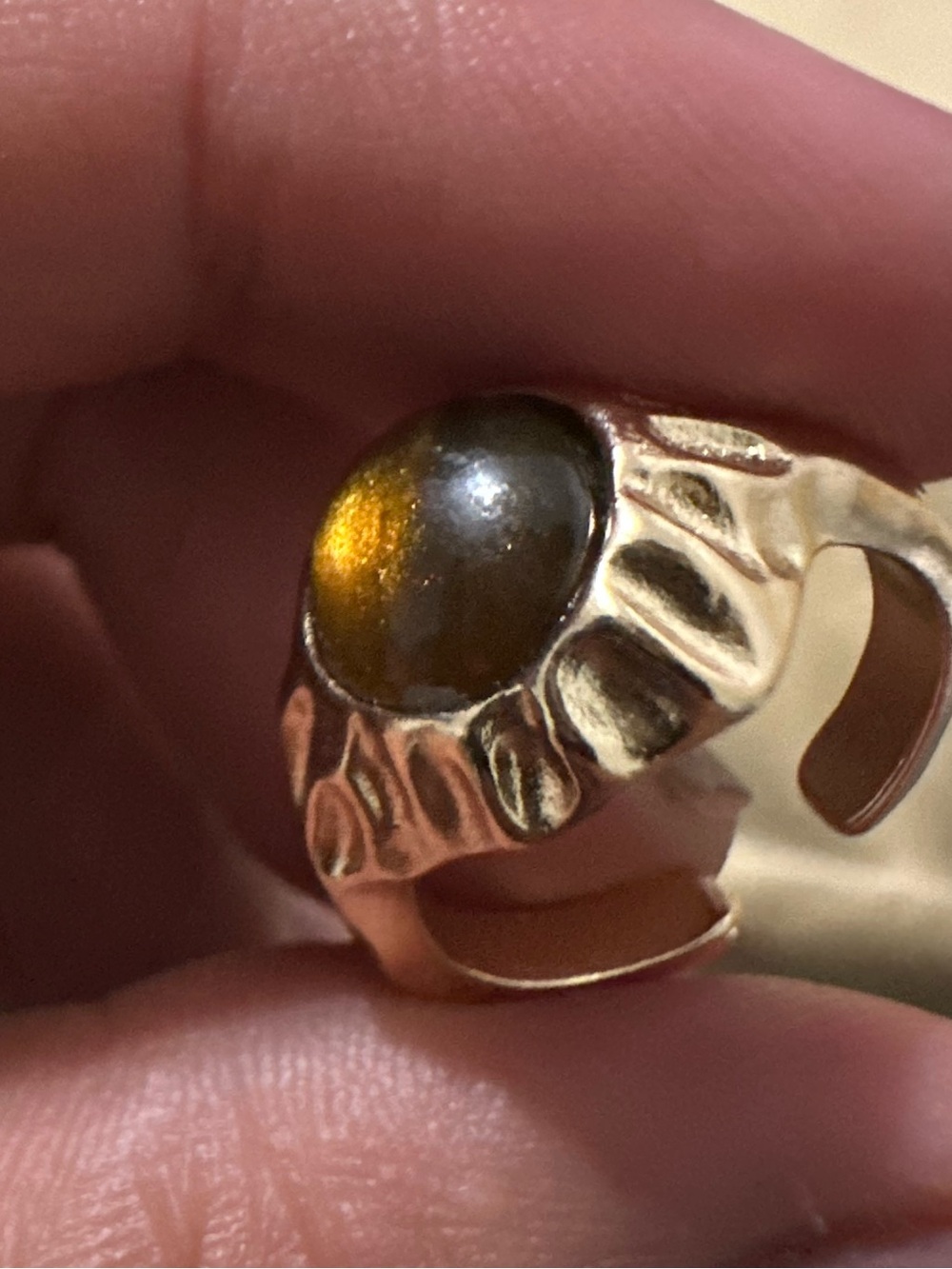 Gold-Tone Amber Ring - Women's Fashion Ring